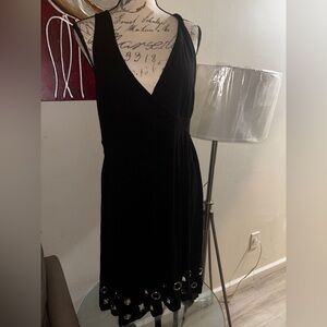 Inc Black Velvet V-Neck Women’s Dress